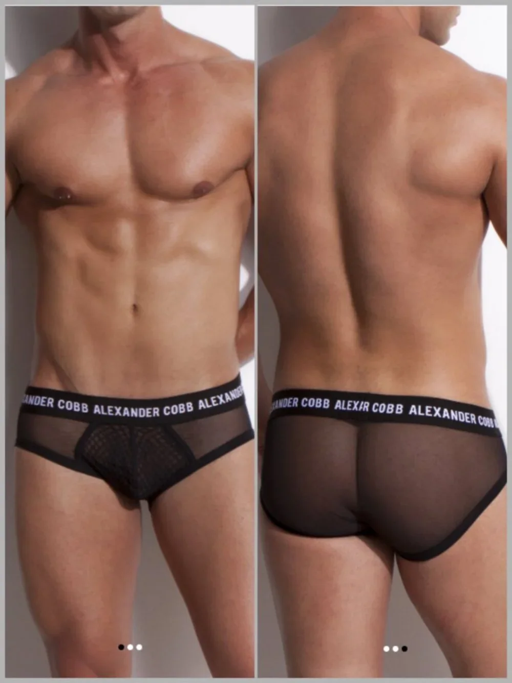Alexander Cobb - Transparent Slip Brief - Black (S)